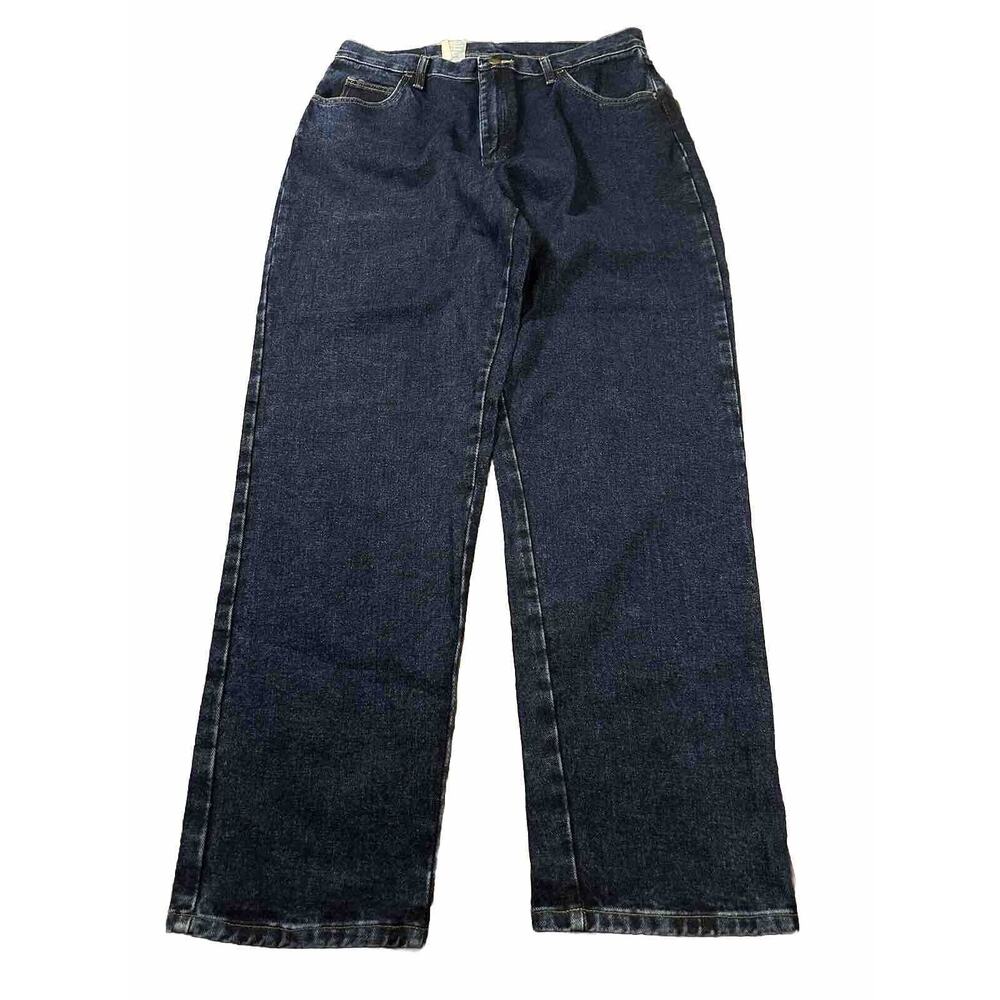 Wrangler Blues Relaxed Fit Jeans Womens Boot Cut Dark Wash Denim Comfort 14x32‎